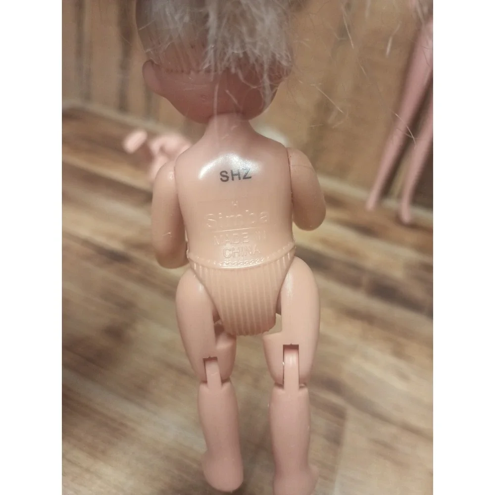 Vintage Simba‎ Doll Bundle of 3 Retro Toys 2 Toddler and 1 Adult Nude